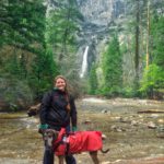 Kelsey and Kona waterfall